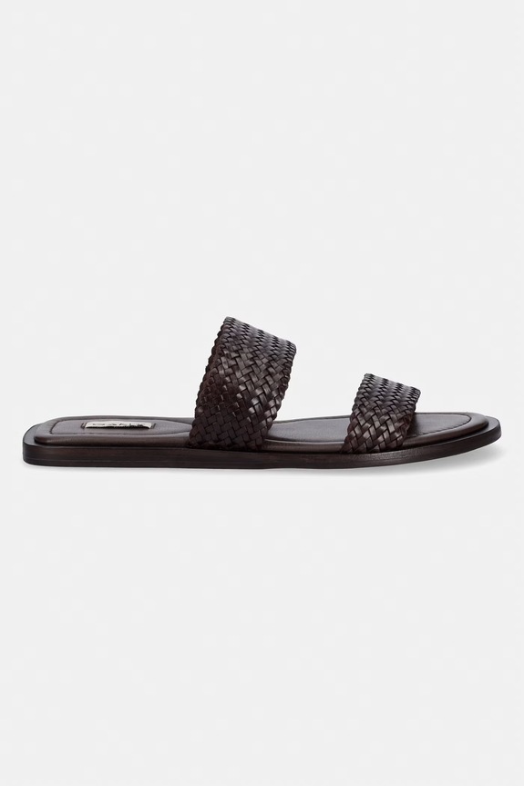 Gant pantofle na plochém podpatku dámské kožené Sunlaz 32561260.G420 hnědá SS26