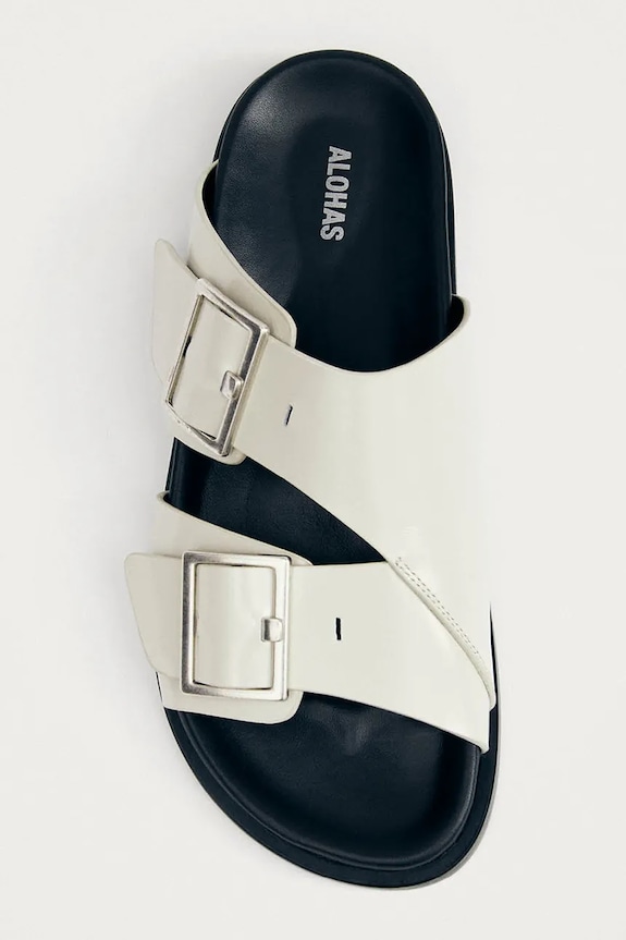 Scarpe Alohas ciabatte slide in camoscio Alba S101012.02 beige