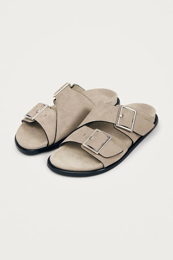 Alohas ciabatte slide in camoscio Alba S101185.01 beige SS26