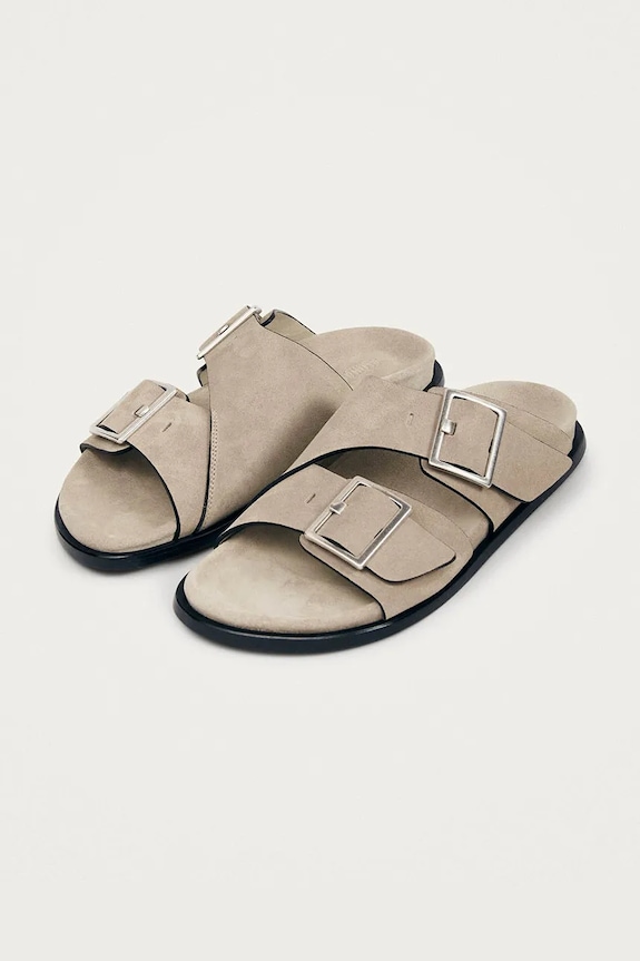 Alohas ciabatte slide in camoscio Alba S101185.01 beige SS26