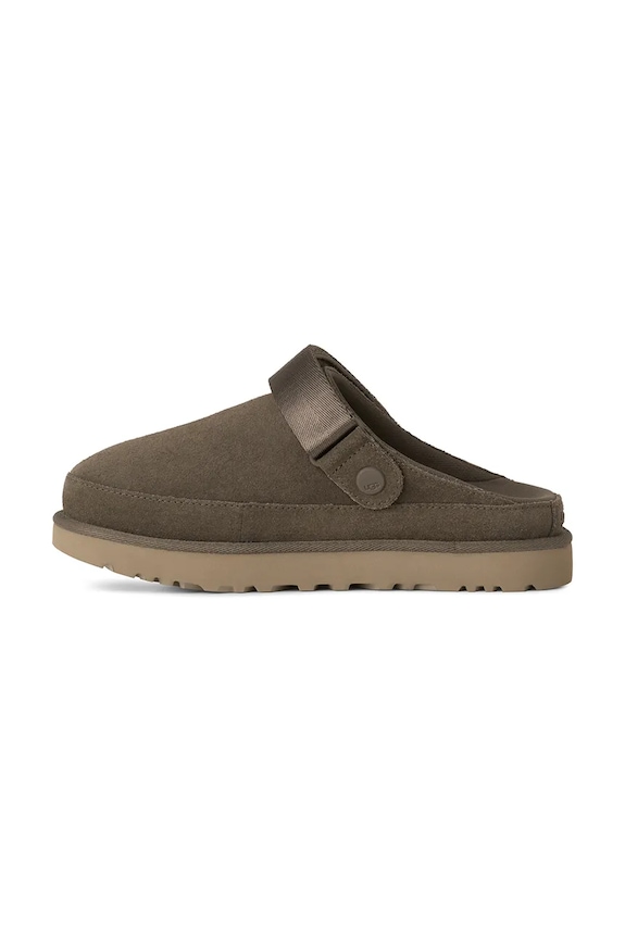 UGG klapki zamszowe W Goldenstar Clog brązowy 1138252.DNSS