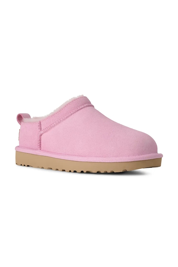 UGG kapcie zamszowe W Classic Micro 1173891.PKD różowy SS26
