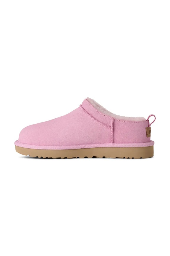 UGG kapcie zamszowe W Classic Micro różowy 1173891.PKD
