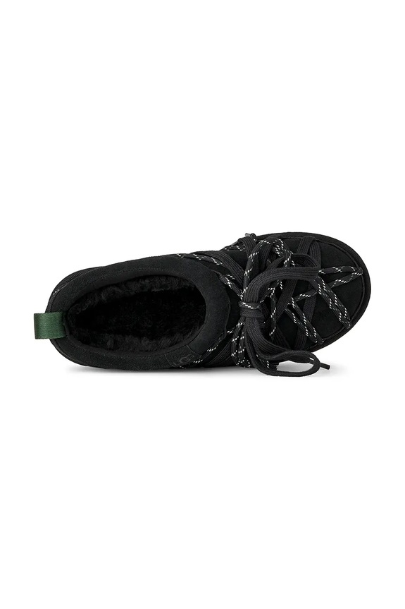 Παντόφλες σουέτ UGG W Tasman Lace 1175190.BLK μαύρο