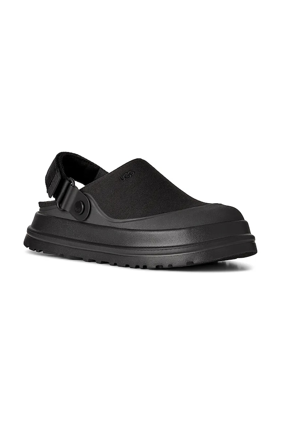 UGG papuci W Goldenglow Canvas Clog 1175295.BLK negru SS26