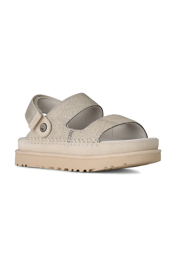 UGG slapi de piele W Goldenstar Crackle Glide 1177852.CRCK bej SS26