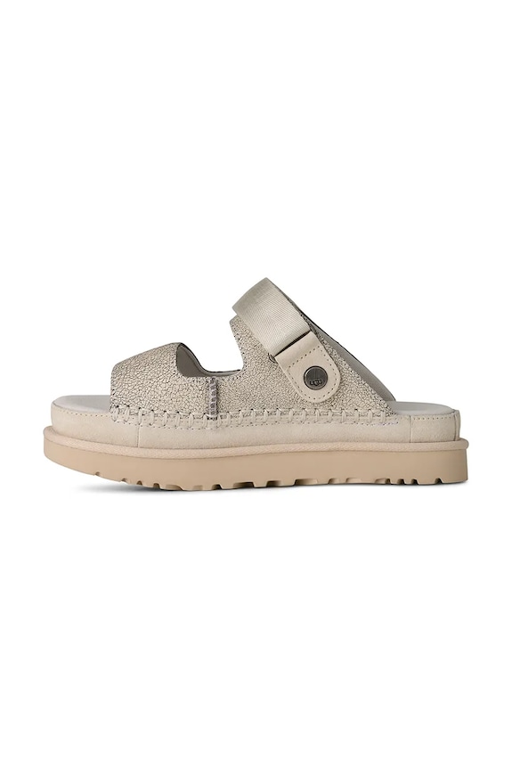 UGG slapi de piele W Goldenstar Crackle Glide bej 1177852.CRCK