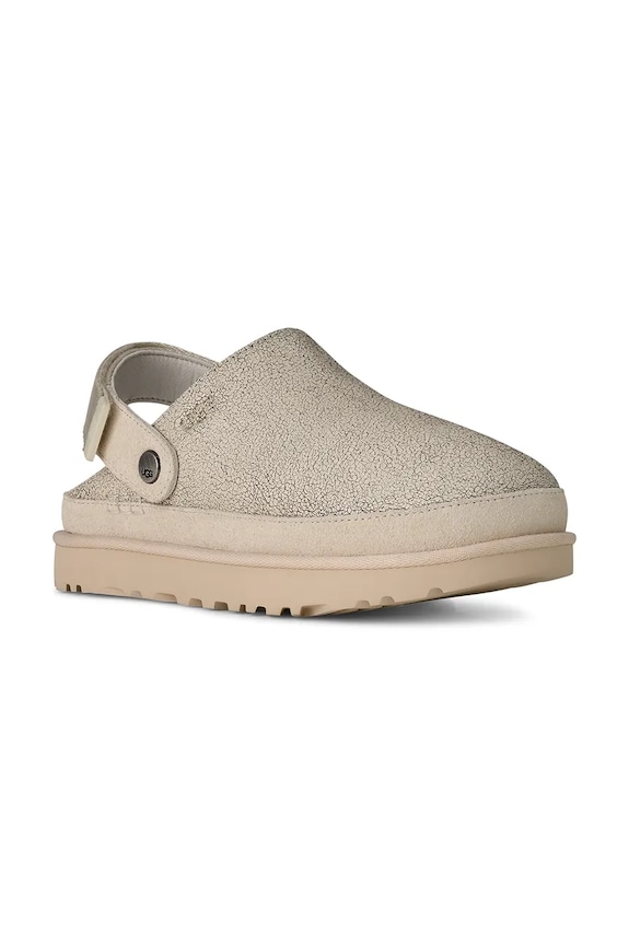 UGG slapi de piele W Goldenstar Crackle Clog 1177853.CRCK bej SS26