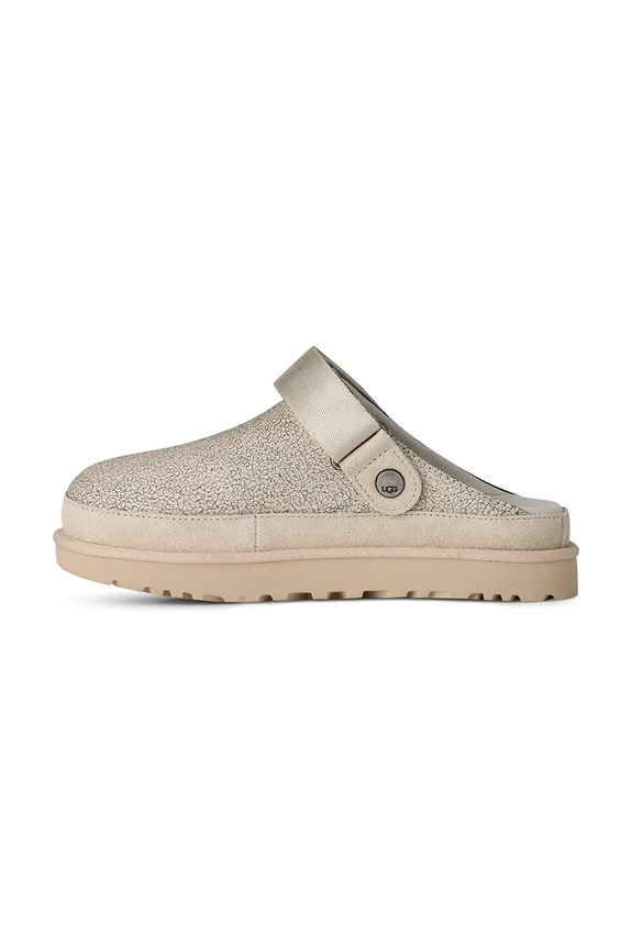 UGG slapi de piele W Goldenstar Crackle Clog bej 1177853.CRCK