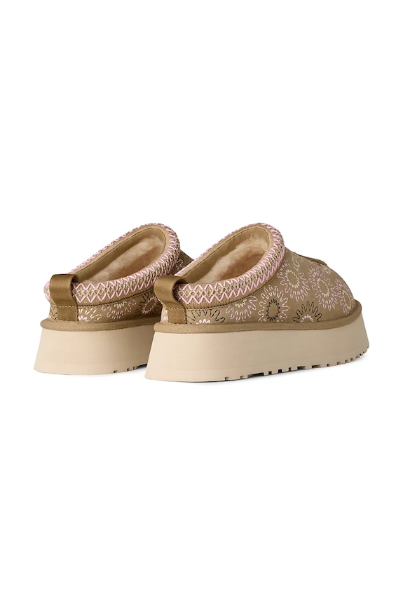 Cipők UGG velúr papucs W Tazz Sun Stitch 1178193.MDSD bézs