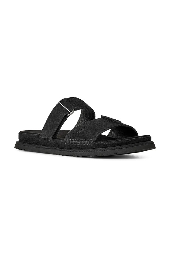 UGG klapki zamszowe W Goldengaze Slide 1178590.BLK czarny SS26