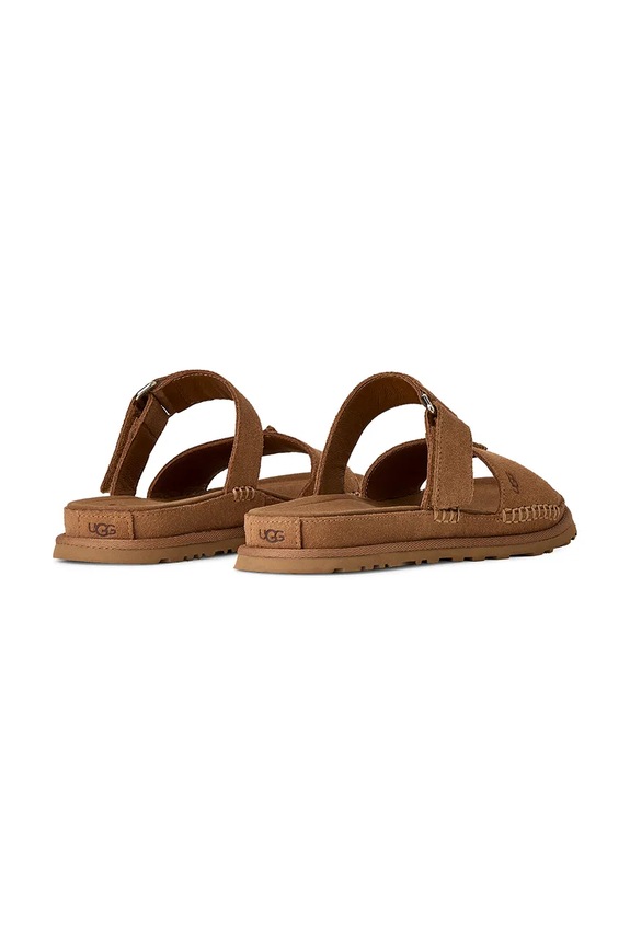Obuwie UGG klapki zamszowe W Goldengaze Slide 1178590.CHE brązowy