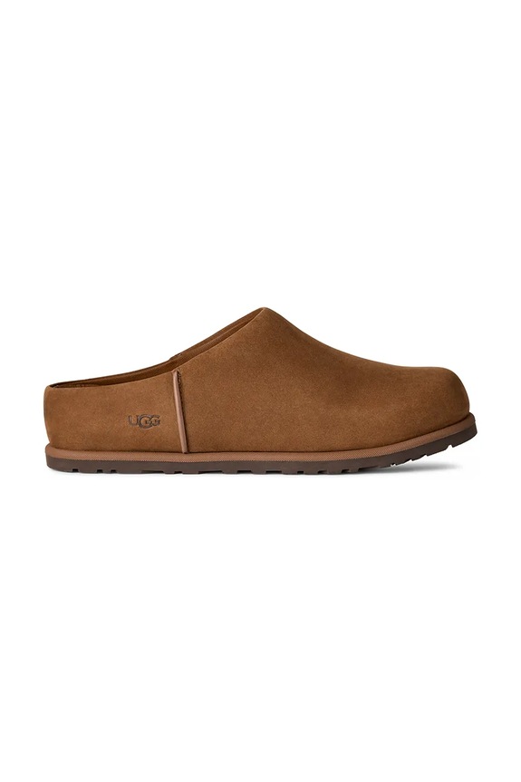 Natikače od nubuk kože UGG W Otzo Clog bez potpetice smeđa 1181130.DKC