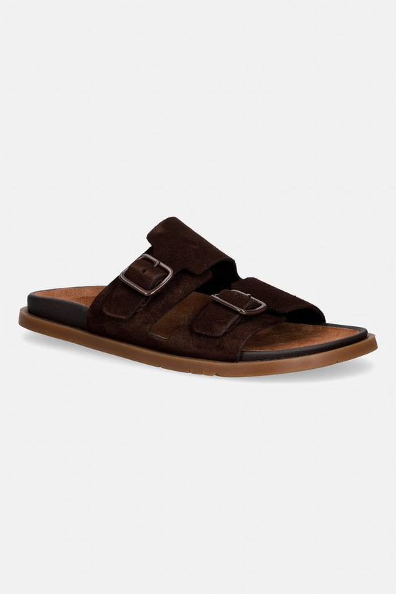 Camper klapki damskie zamszowe Lluc Sandal brązowy K201881.005