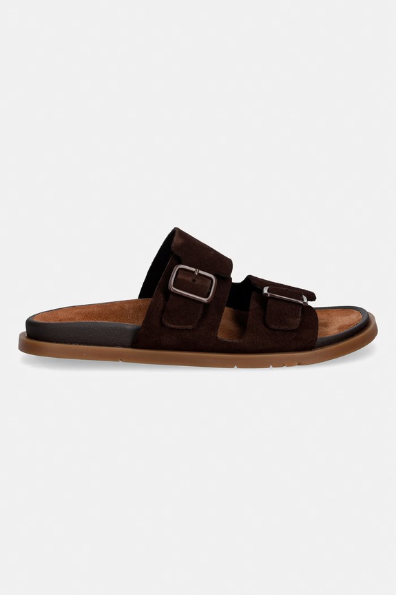 Camper klapki damskie zamszowe Lluc Sandal K201881.005 brązowy SS26
