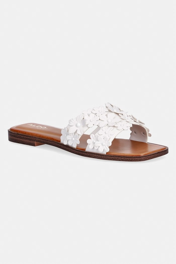 Natikači Aldo ITSANDAL Imitacija zrnatega usnja bela 14242800.ITSANDAL