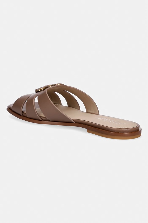 Scarpe Pinko ciabatte slide da donna in pelle Milly 04 SD0463.P001.L15 marrone