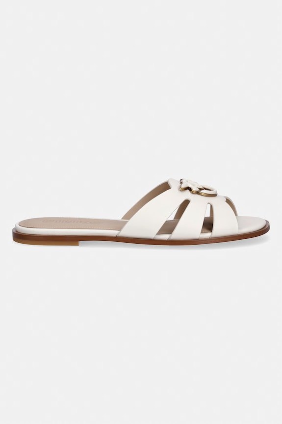 Pinko ciabatte slide da donna in pelle Milly 04 SD0463.P001.Z12 beige SS26
