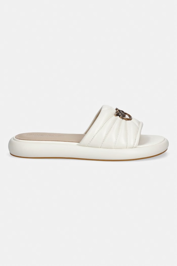 Pinko ciabatte slide da donna in pelle Fiona 03 SD0525.P003.Z12 beige SS26