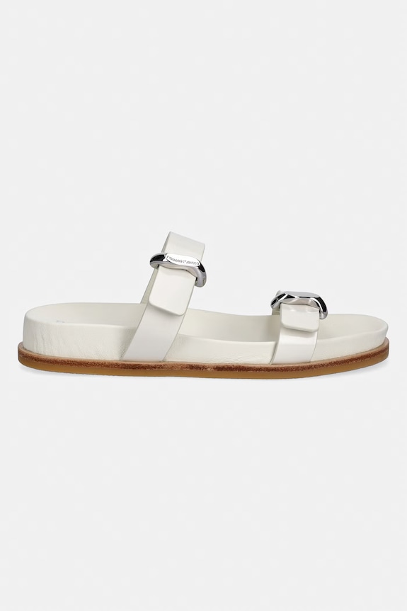 Emporio Armani natikače za žene kožne EW004050.AF21961.U0005 bež SS26
