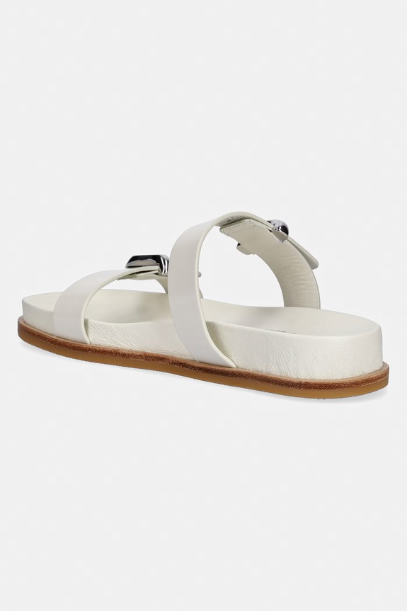 Cipők Emporio Armani papucs női bőr EW004050.AF21961.U0005 bézs