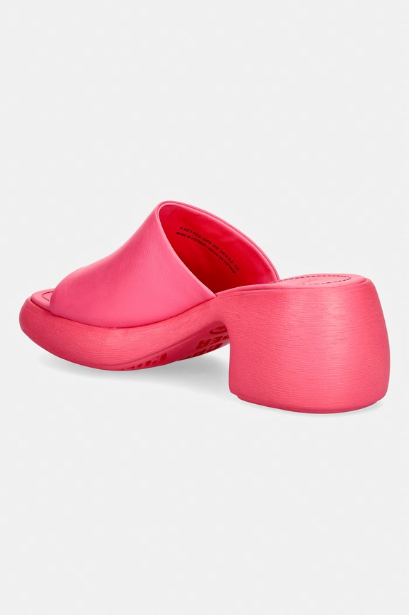 Obuća Camper natikače s debelom potpeticom ženske kožne Thelma Sandal K201722.006 roza