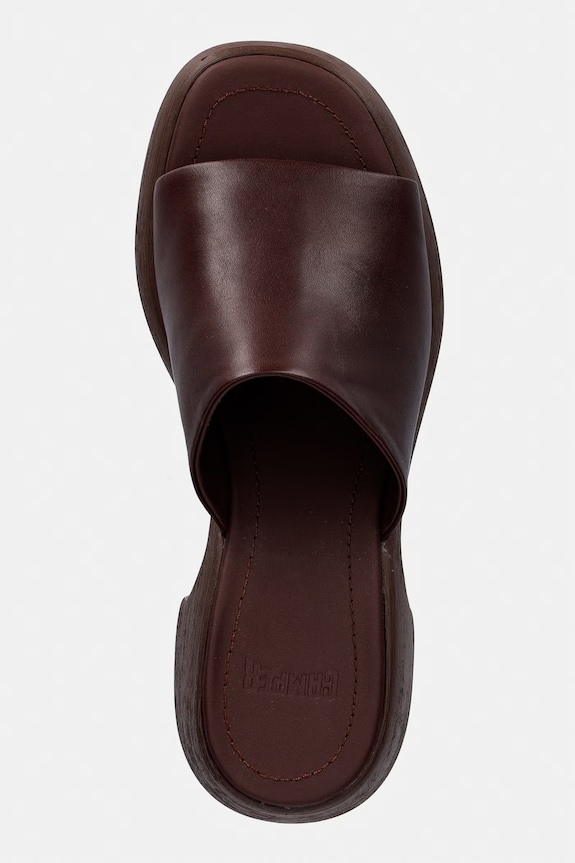 Camper pantofle na sloupku dámské kožené Thelma Sandal hnědá K201722.007