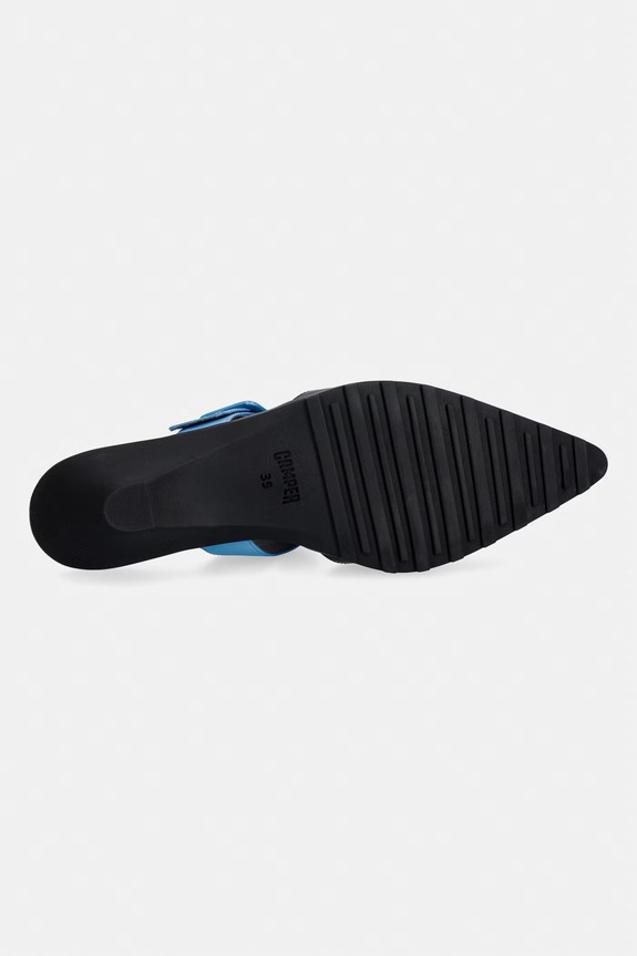 Camper papuci cu toc jos pentru femei, din piele Anita K201898.001 negru