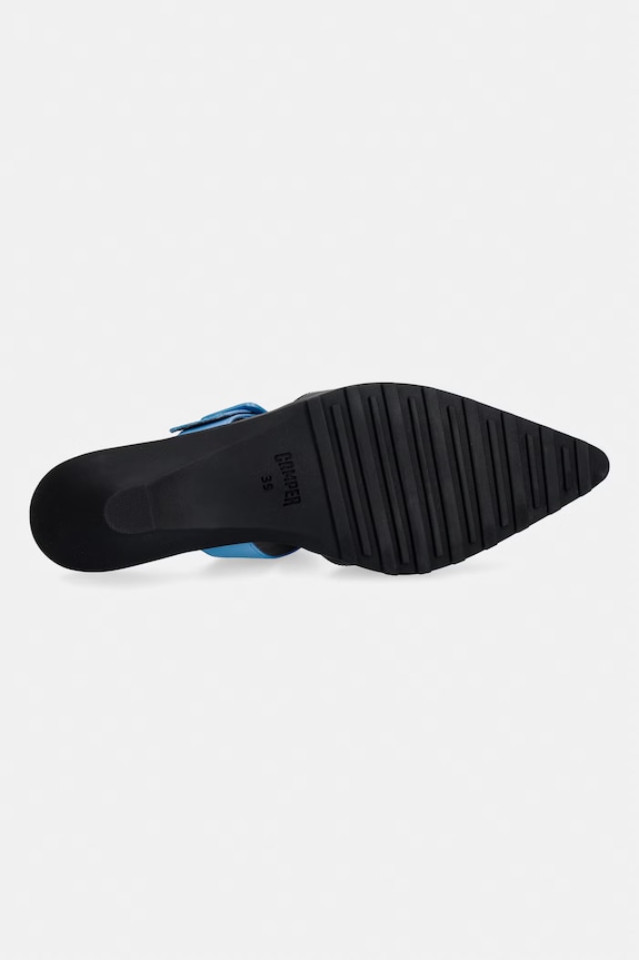 Camper papuci cu toc jos pentru femei, din piele Anita K201898.001 negru