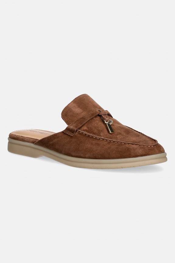 Natikače od brušene kože Steve Madden Patrizia ravna smeđa 11003910.205