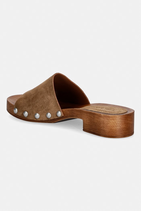 Obuwie Copenhagen klapki damskie zamszowe suede CPH798 brązowy