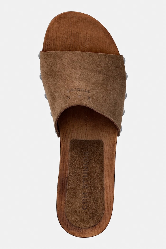 Copenhagen klapki damskie zamszowe suede brązowy CPH798