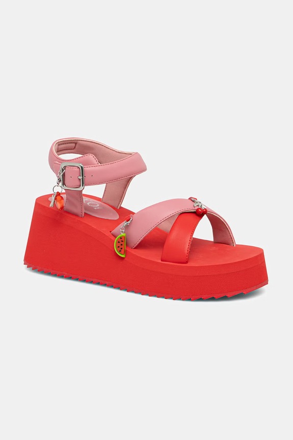 Koi Footwear sandale cu platformă pentru femei Orchard Flatform Charm Sandals rosu Orchard