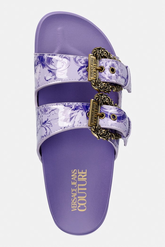 Dámske šľapky Versace Jeans Couture fialová 80VA3SM1.ZS366.338