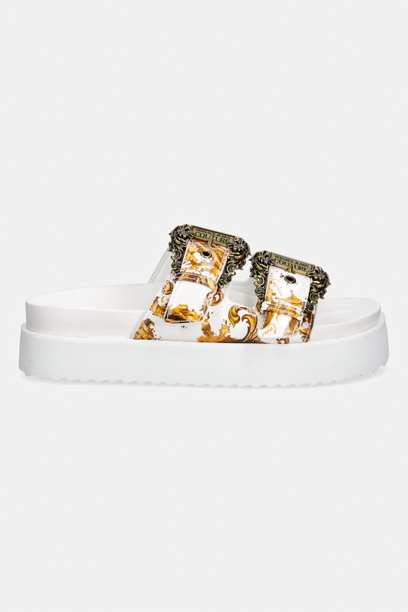 Versace Jeans Couture klapki damskie 80VA3SM1.ZS366.G03 biały SS26