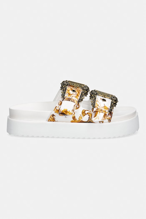 Versace Jeans Couture klapki damskie 80VA3SM1.ZS366.G03 biały SS26