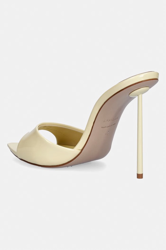 Obuwie Le Silla klapki skórzane Sandalo Bella 6622C100BXPPGSM28A żółty