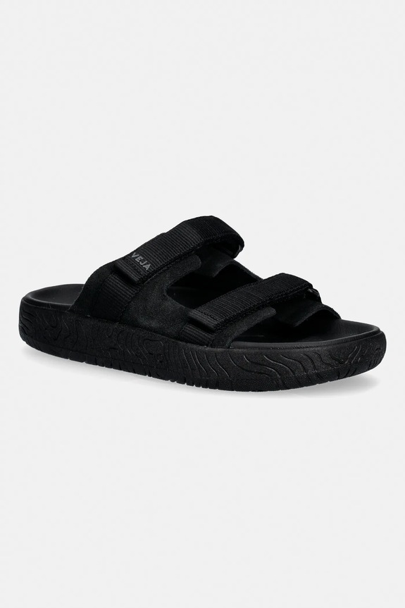 Veja klapki ARPOADOR SUEDE płaski czarny AP3221036A
