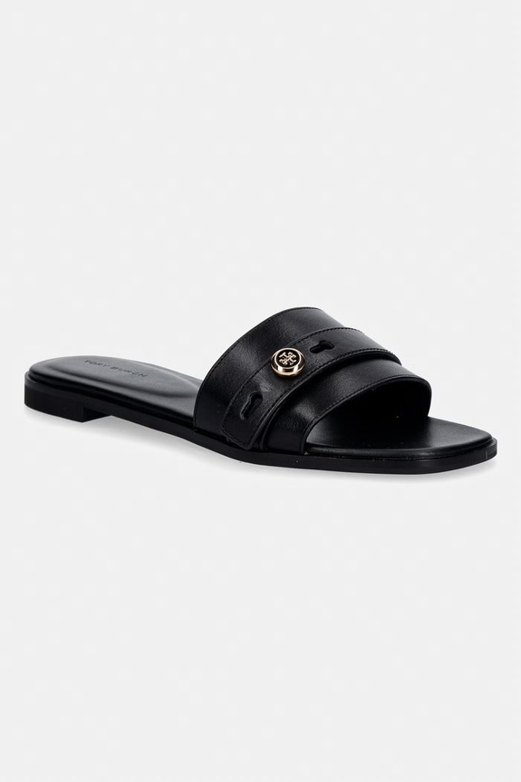 Kožne natikače Tory Burch Romy Slide ostalo crna 181993.006
