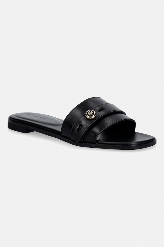 Kožne natikače Tory Burch Romy Slide ostalo crna 181993.006