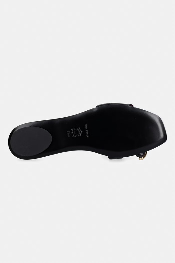 Tory Burch natikače s niskim potplatom za žene od kože Pierced Slide 165826.006 crna