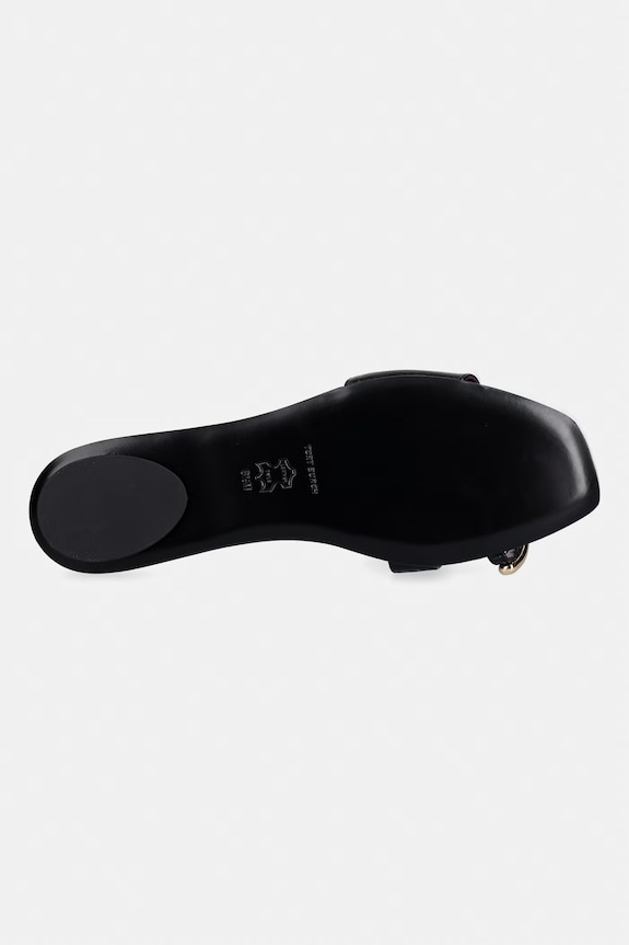 Tory Burch natikače s niskim potplatom za žene od kože Pierced Slide 165826.006 crna