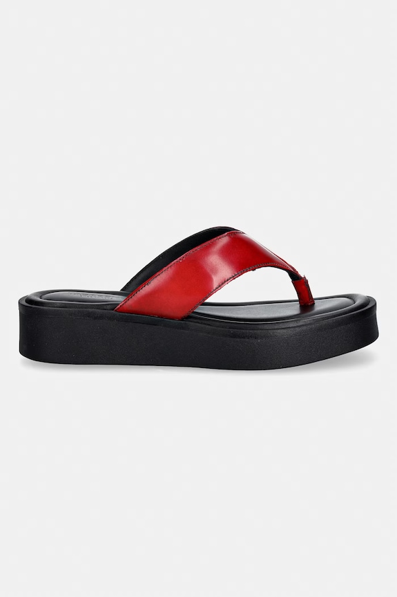 Vagabond Shoemakers σαγιονάρες δίχαλο Γυναικεία δερμάτινες DANYA 6104.018.47 κόκκινο SS26