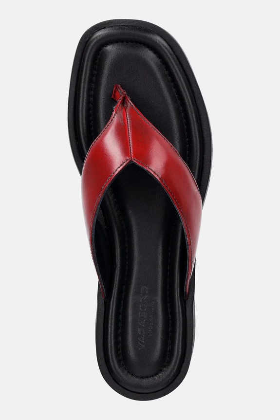Vagabond Shoemakers σαγιονάρες δίχαλο Γυναικεία δερμάτινες DANYA κόκκινο 6104.018.47