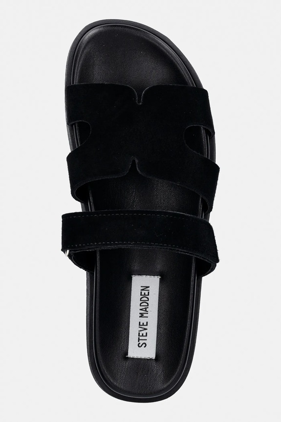 Steve Madden papuci din piele Missile-E negru 11003504.015