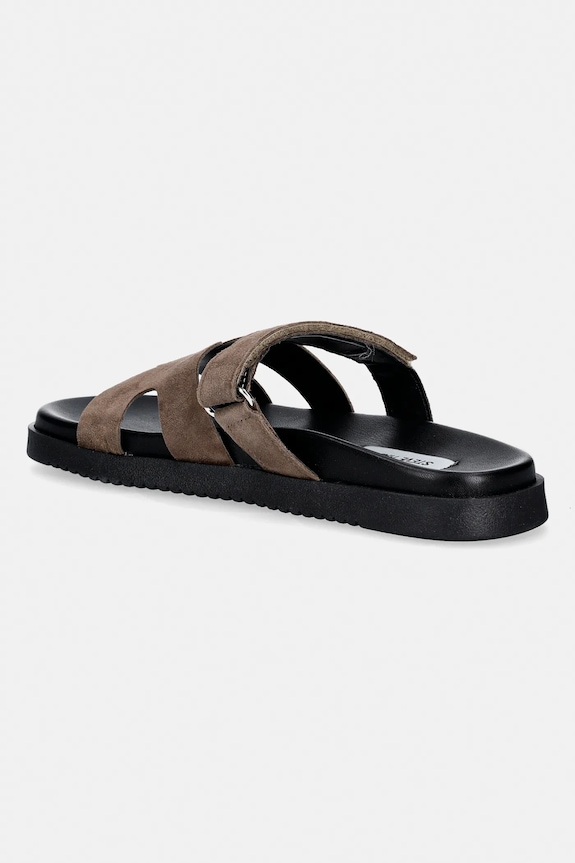 Încălțăminte Steve Madden papuci din piele Missile-E 11003504.TPB verde
