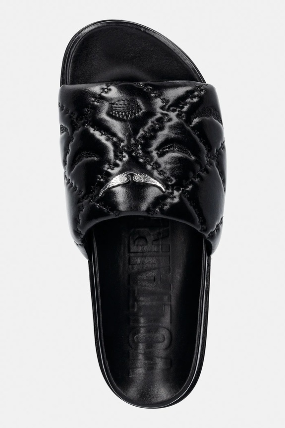 Kožené šľapky ZADIG&VOLTAIRE Teddy čierna SWCT02119