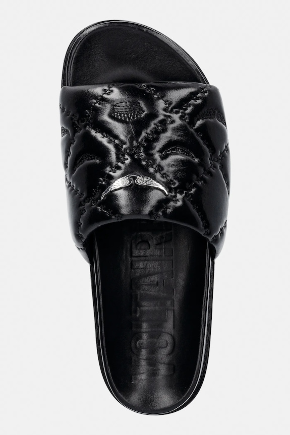 Kožené šľapky ZADIG&VOLTAIRE Teddy čierna SWCT02119