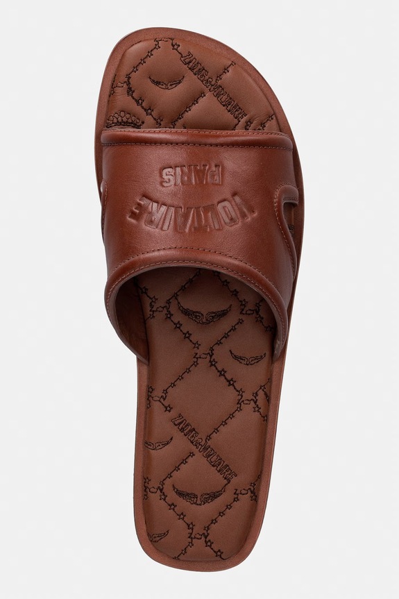 Kožne natikače ZADIG&VOLTAIRE Beach Mule smeđa SWCT02130