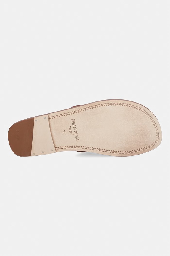 Kožne natikače ZADIG&VOLTAIRE Beach Mule SWCT02130 smeđa